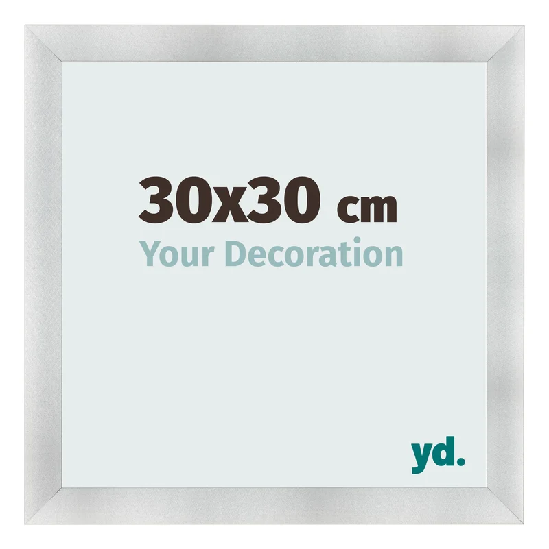 Bilderrahmen 30x30 cm - Aluminium Gebürstet - MDF - Pisa