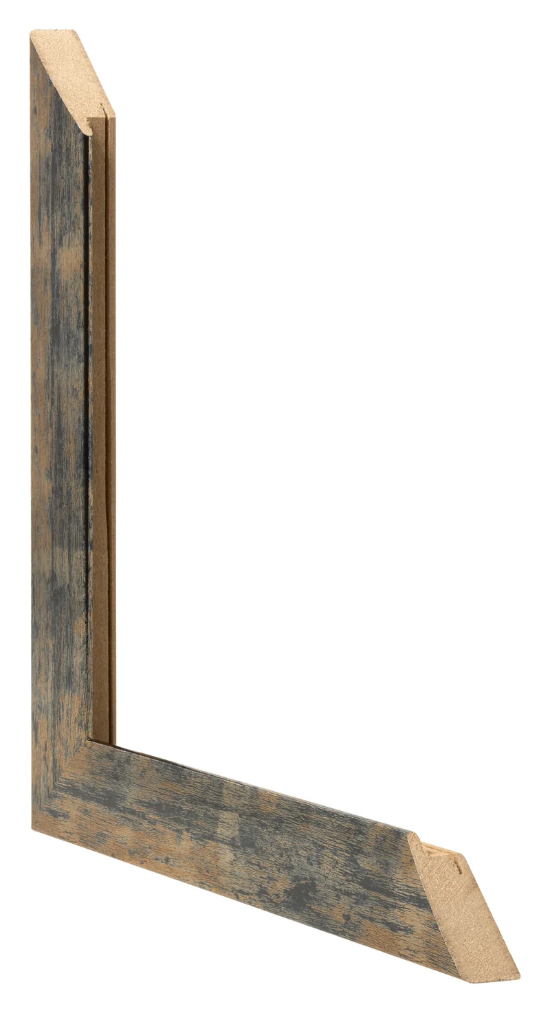 Bilderrahmen 68x98 cm - Blau Gold Meliert - MDF - Pisa