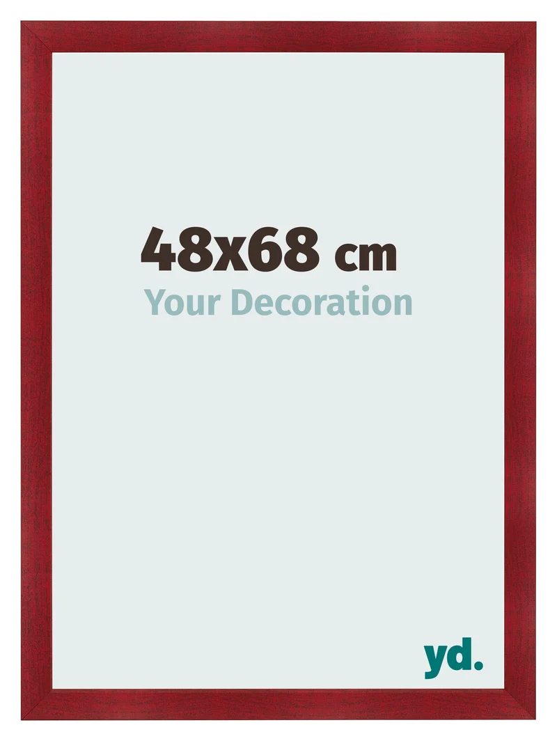 Bilderrahmen 48x68 cm - Weinrot Gewischt - MDF - Pisa