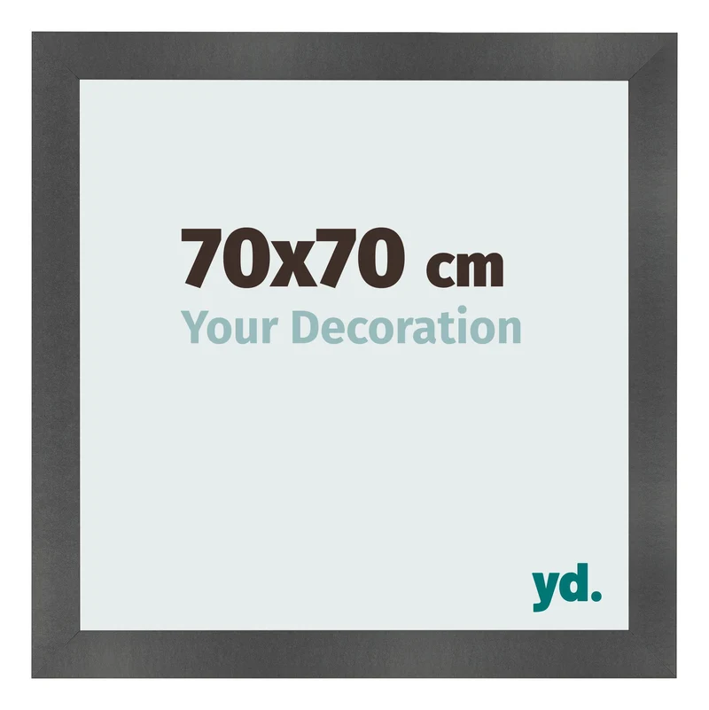 Bilderrahmen 70x70 cm - Schwarz Matt - MDF - Pisa