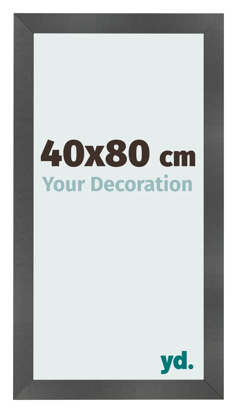 Bilderrahmen 40x80 cm - Schwarz Matt - MDF - Pisa