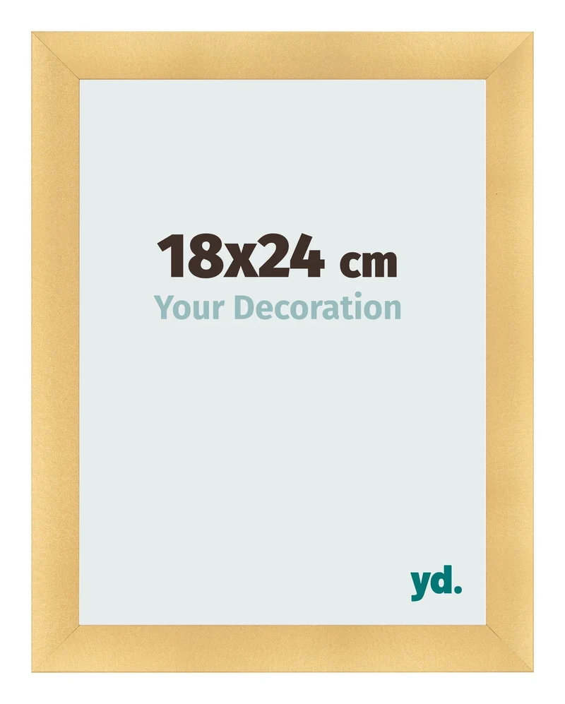 Bilderrahmen 18x24 cm - Gold Matt - MDF - Pisa