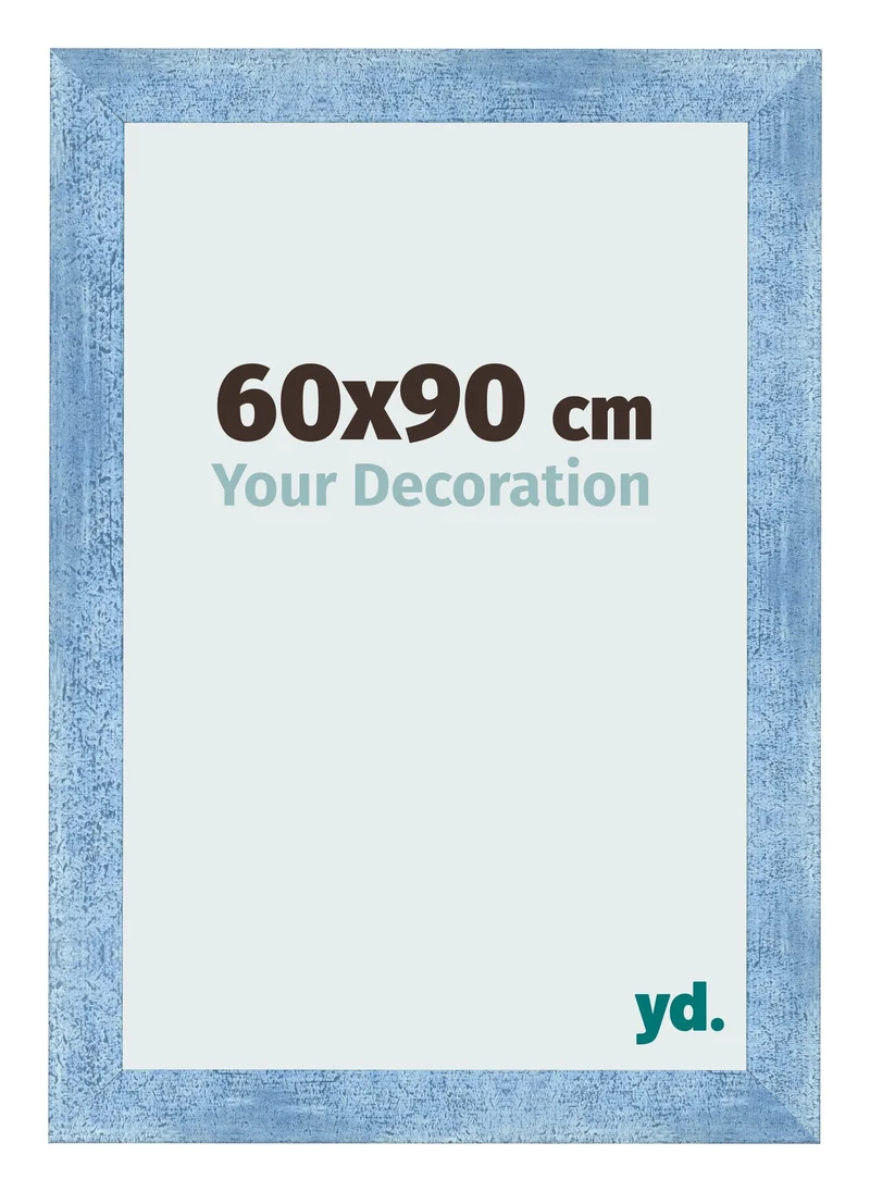 Bilderrahmen 60x90 cm - Hellblau Gewischt - MDF - Pisa