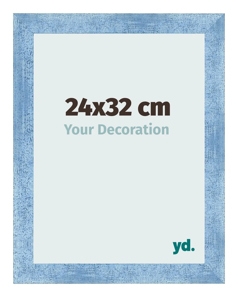 Bilderrahmen 24x32 cm - Hellblau Gewischt - MDF - Pisa