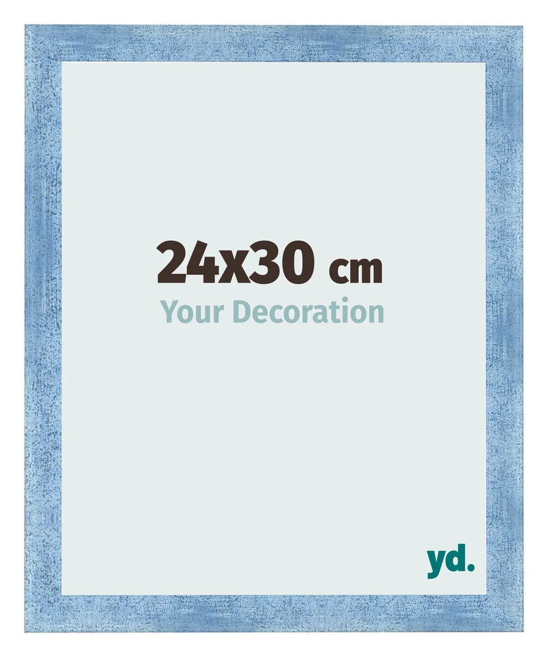 Bilderrahmen 24x30 cm - Hellblau Gewischt - MDF - Pisa