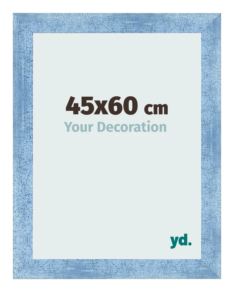 Bilderrahmen 45x60 cm - Hellblau Gewischt - MDF - Pisa