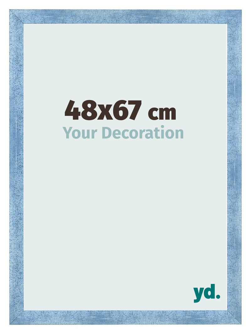 Bilderrahmen 48x67 cm - Hellblau Gewischt - MDF - Pisa