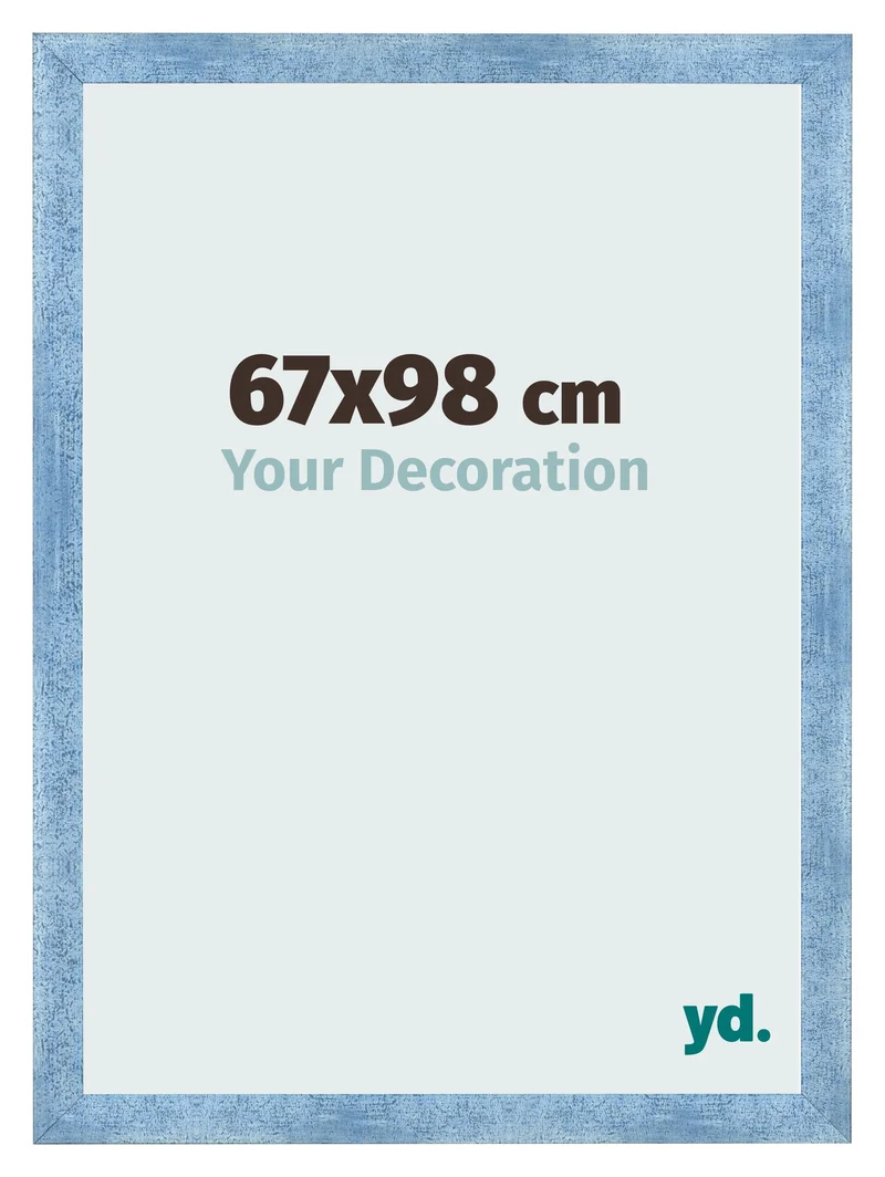 Bilderrahmen 67x98 cm - Hellblau Gewischt - MDF - Pisa