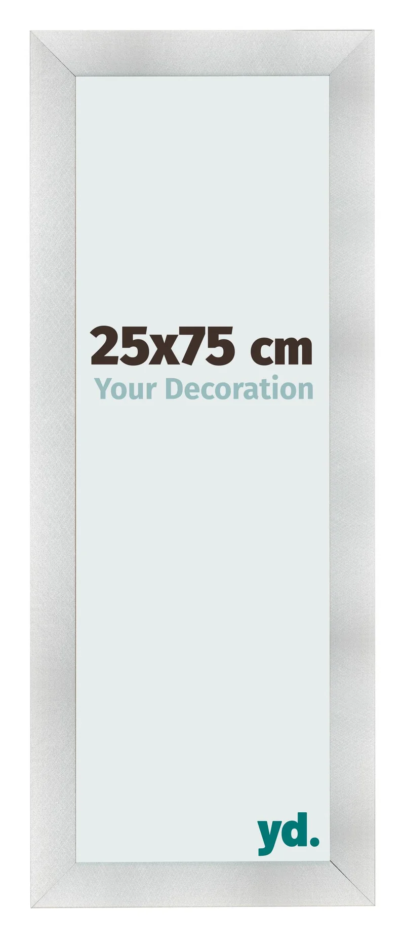 Bilderrahmen 25x75 cm - Aluminium Gebürstet - MDF - Pisa