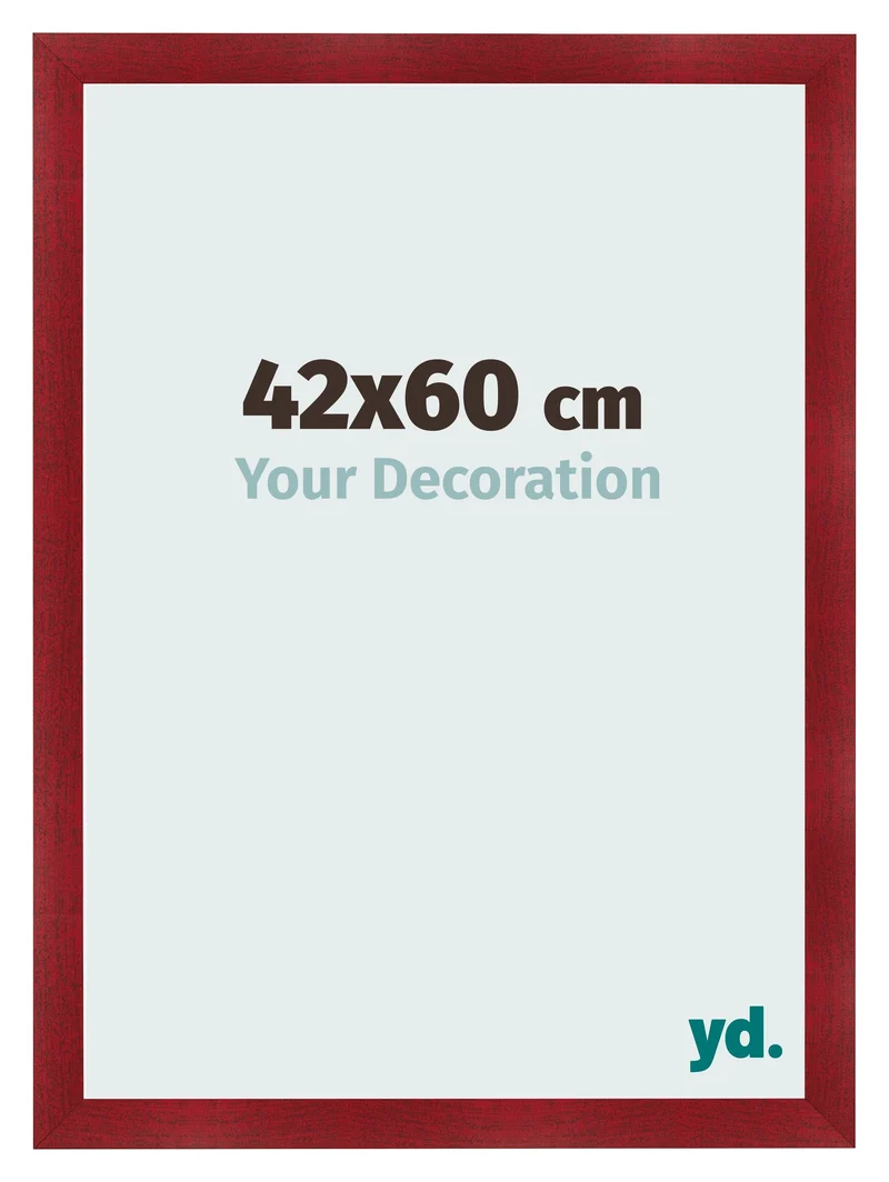 Bilderrahmen 42x60 cm - Weinrot Gewischt - MDF - Pisa