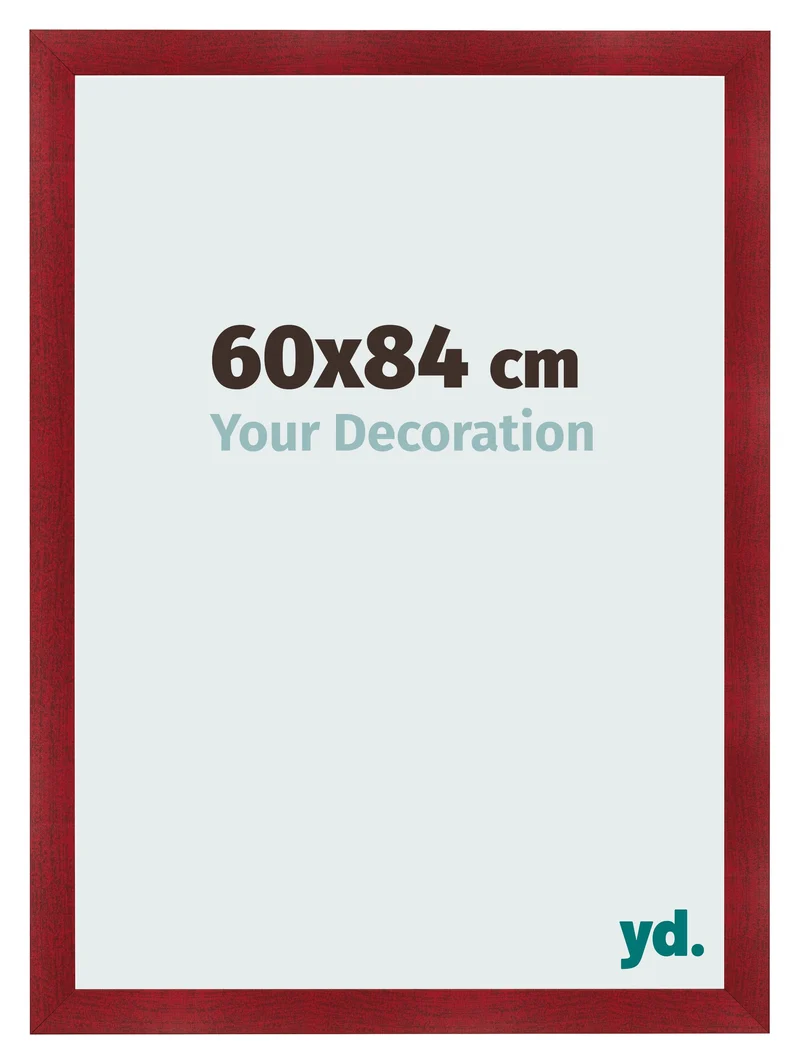 Bilderrahmen 60x84 cm - Weinrot Gewischt - MDF - Pisa