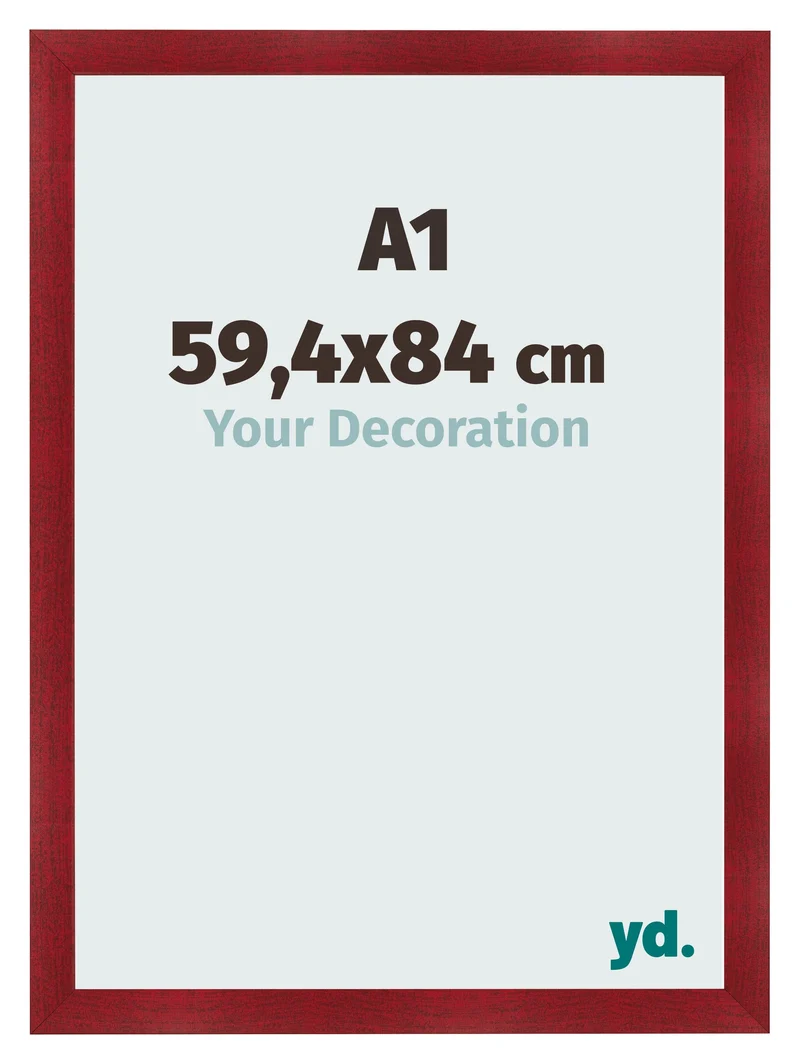 Bilderrahmen A1 - 59,4x84 cm - Weinrot Gewischt - MDF - Pisa