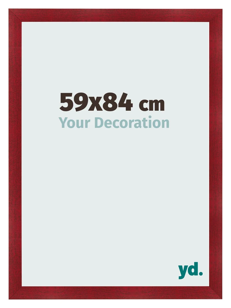Bilderrahmen 59x84 cm - Weinrot Gewischt - MDF - Pisa