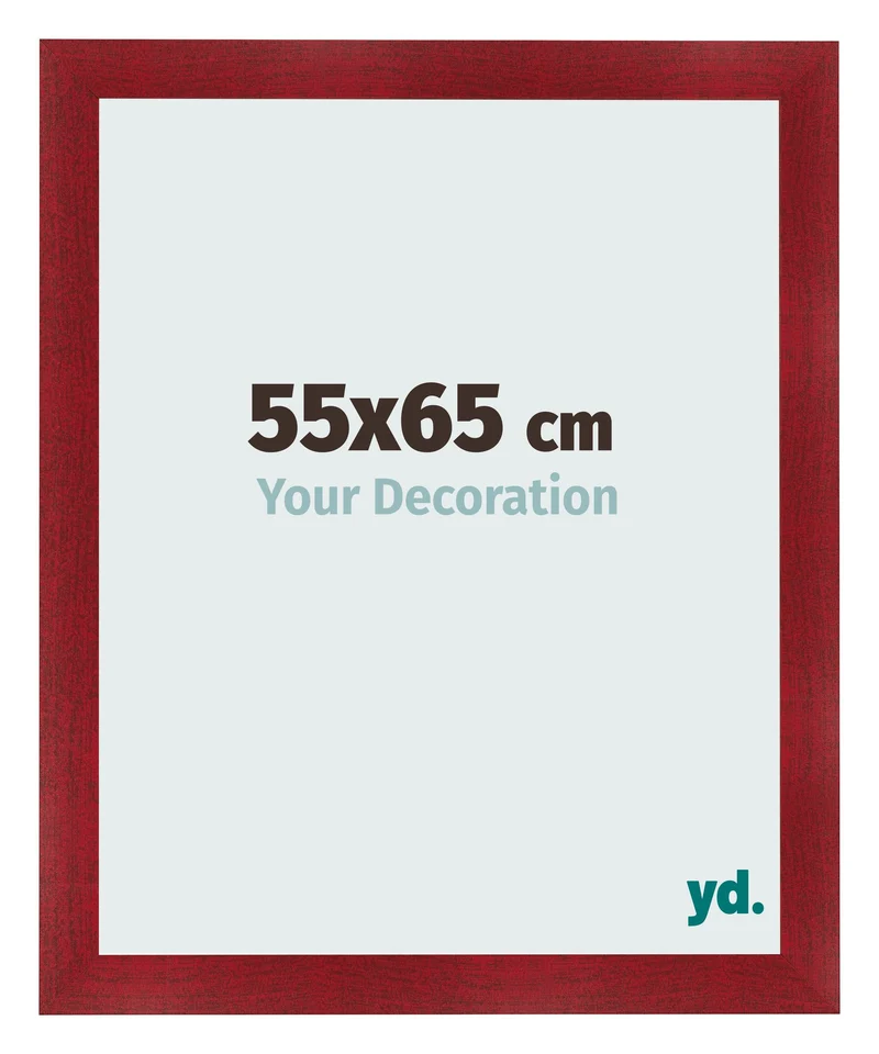 Bilderrahmen 55x65 cm - Weinrot Gewischt - MDF - Pisa