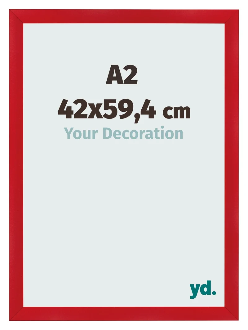 Bilderrahmen A2 - 42x59,4 cm - Rot - MDF - Pisa