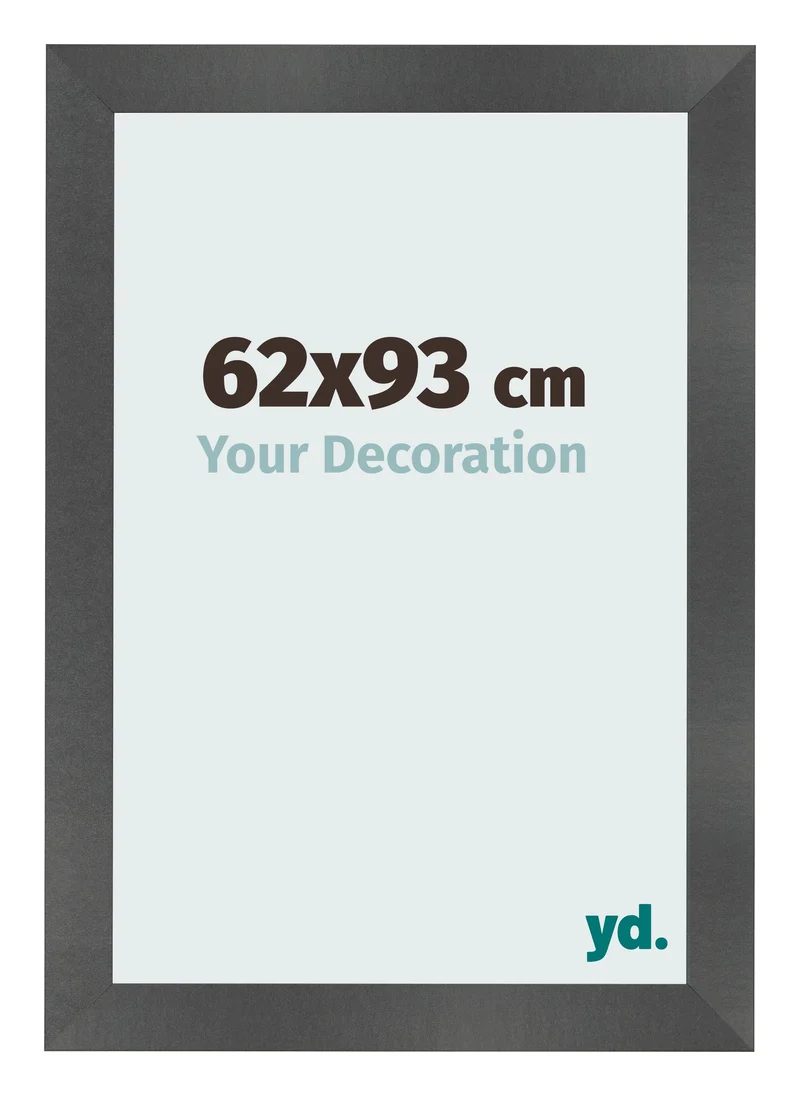 Bilderrahmen 62x93 cm - Schwarz Matt - MDF - Pisa