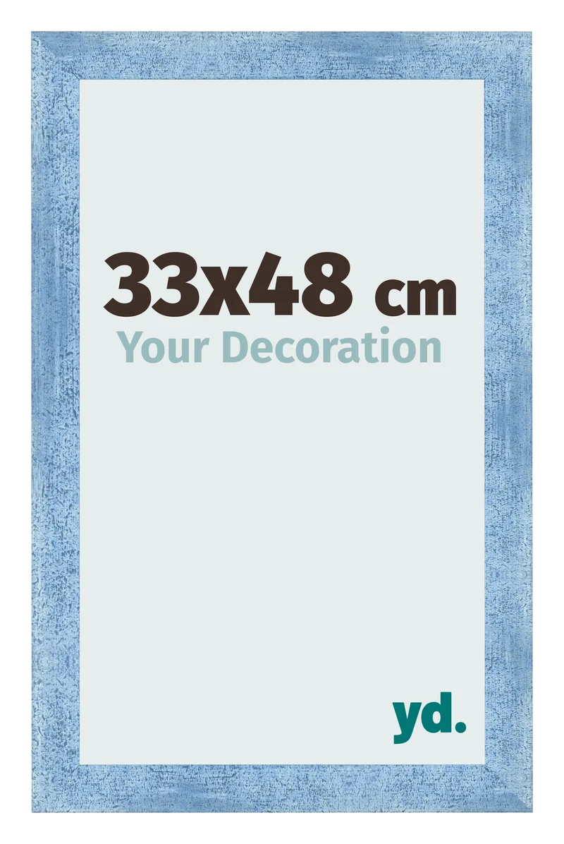 Bilderrahmen 33x48 cm - Hellblau Gewischt - MDF - Pisa