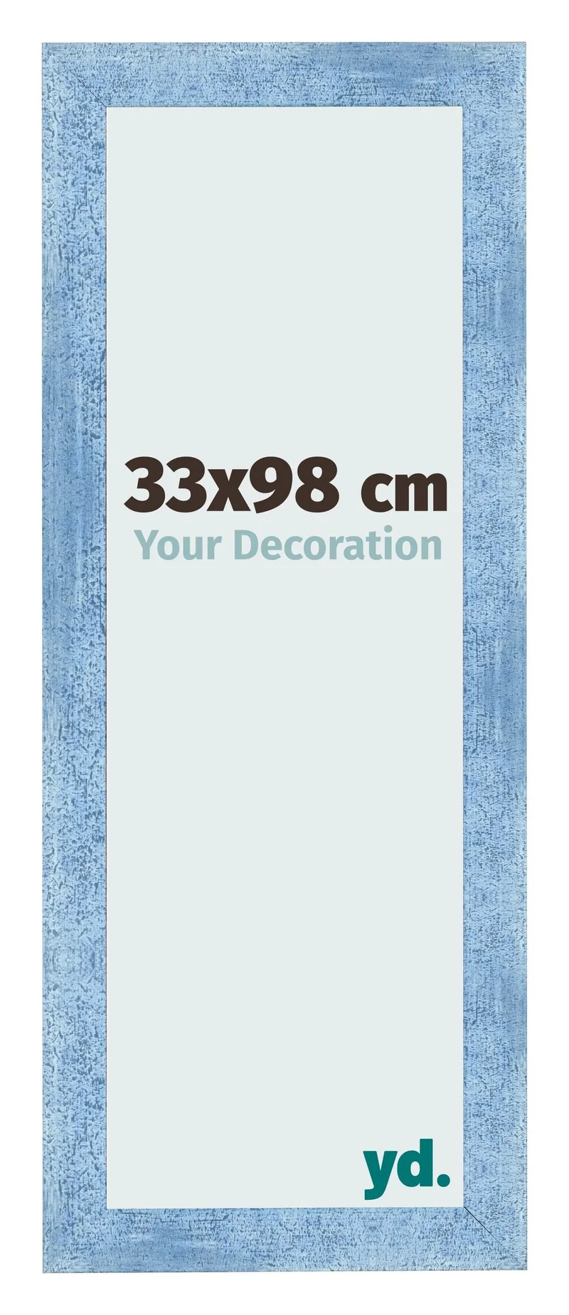 Bilderrahmen 33x98 cm - Hellblau Gewischt - MDF - Pisa
