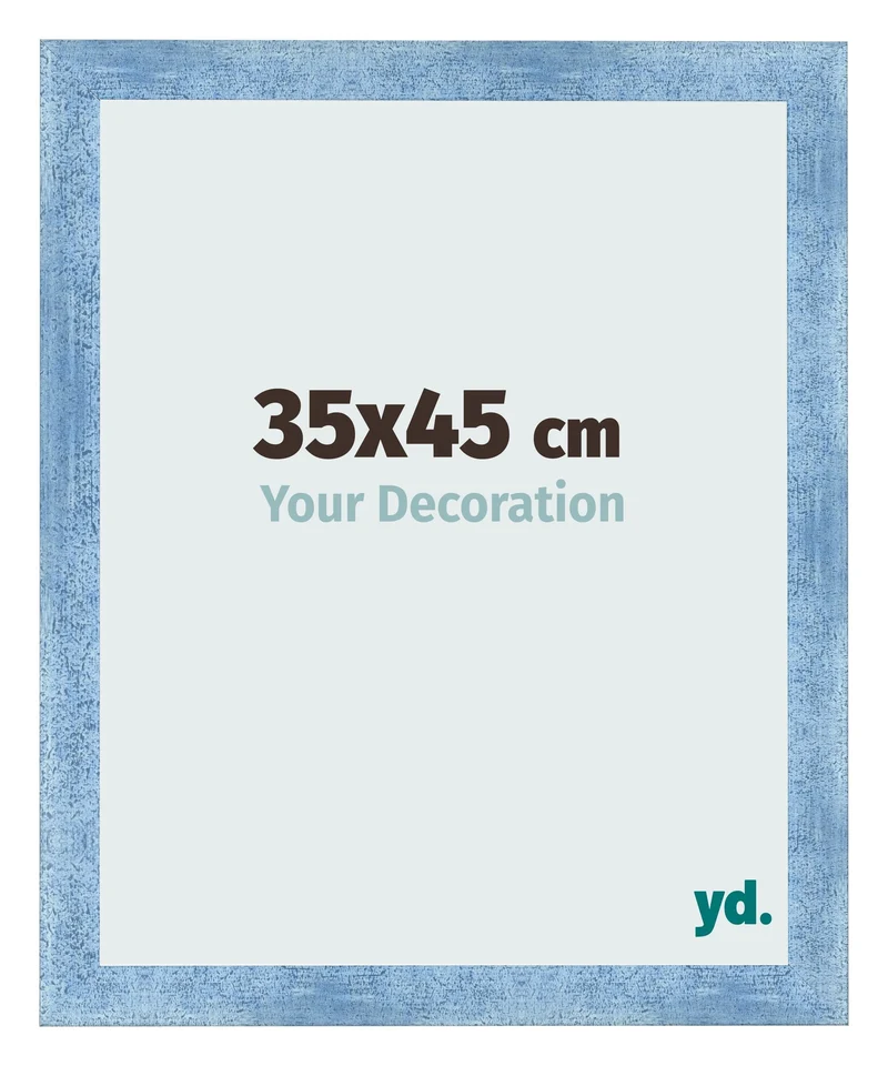 Bilderrahmen 35x45 cm - Hellblau Gewischt - MDF - Pisa