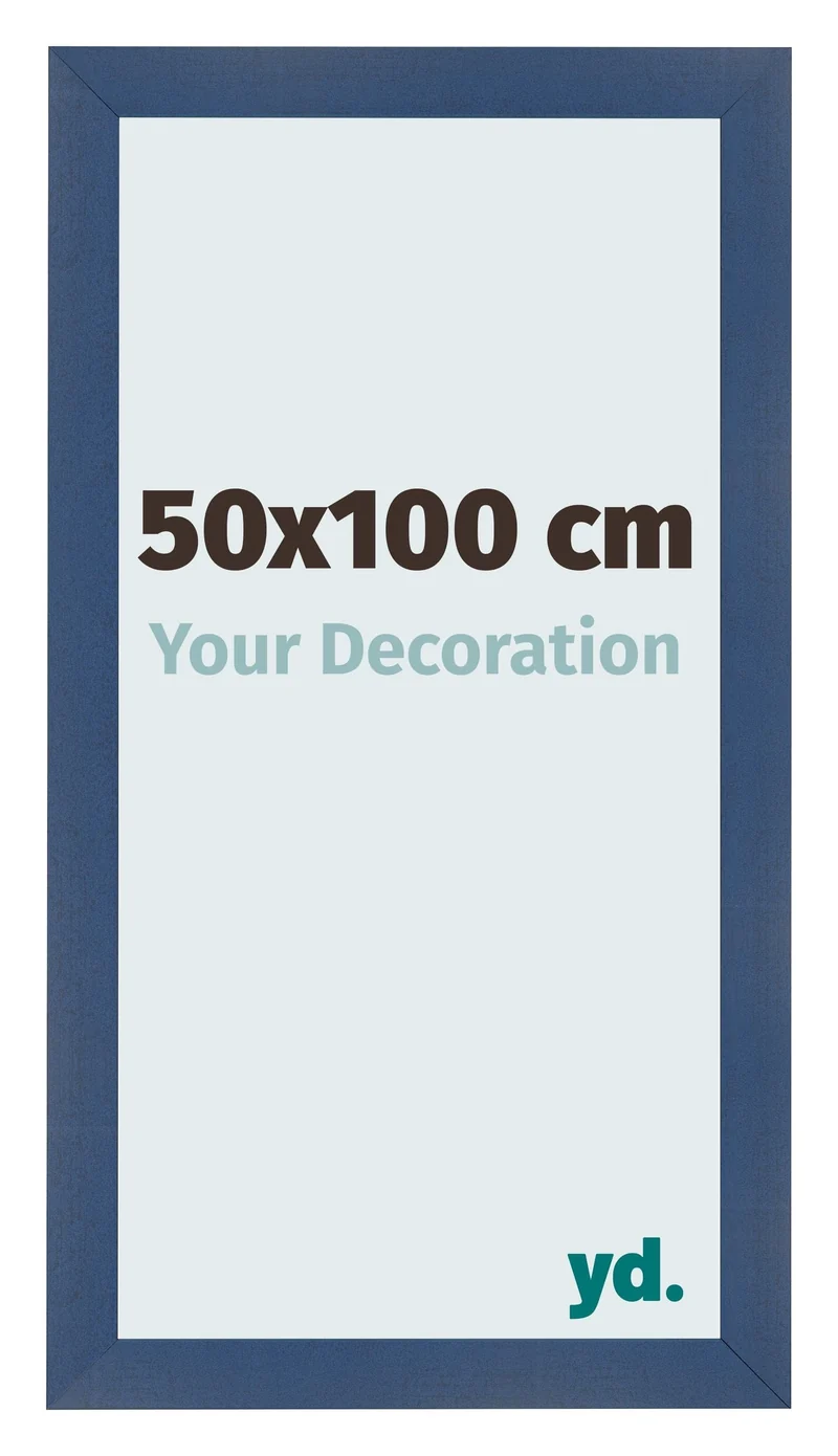 Bilderrahmen 50x100 cm - Dunkelblau Gewischt - MDF - Pisa