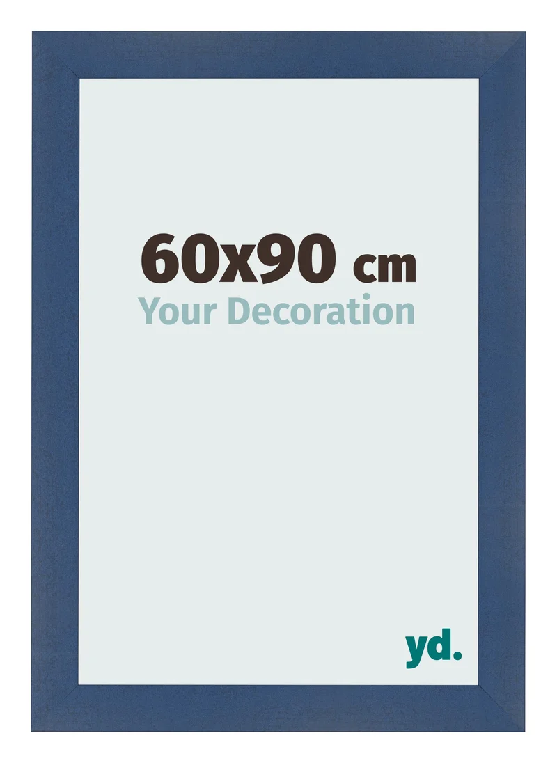 Bilderrahmen 60x90 cm - Dunkelblau Gewischt - MDF - Pisa