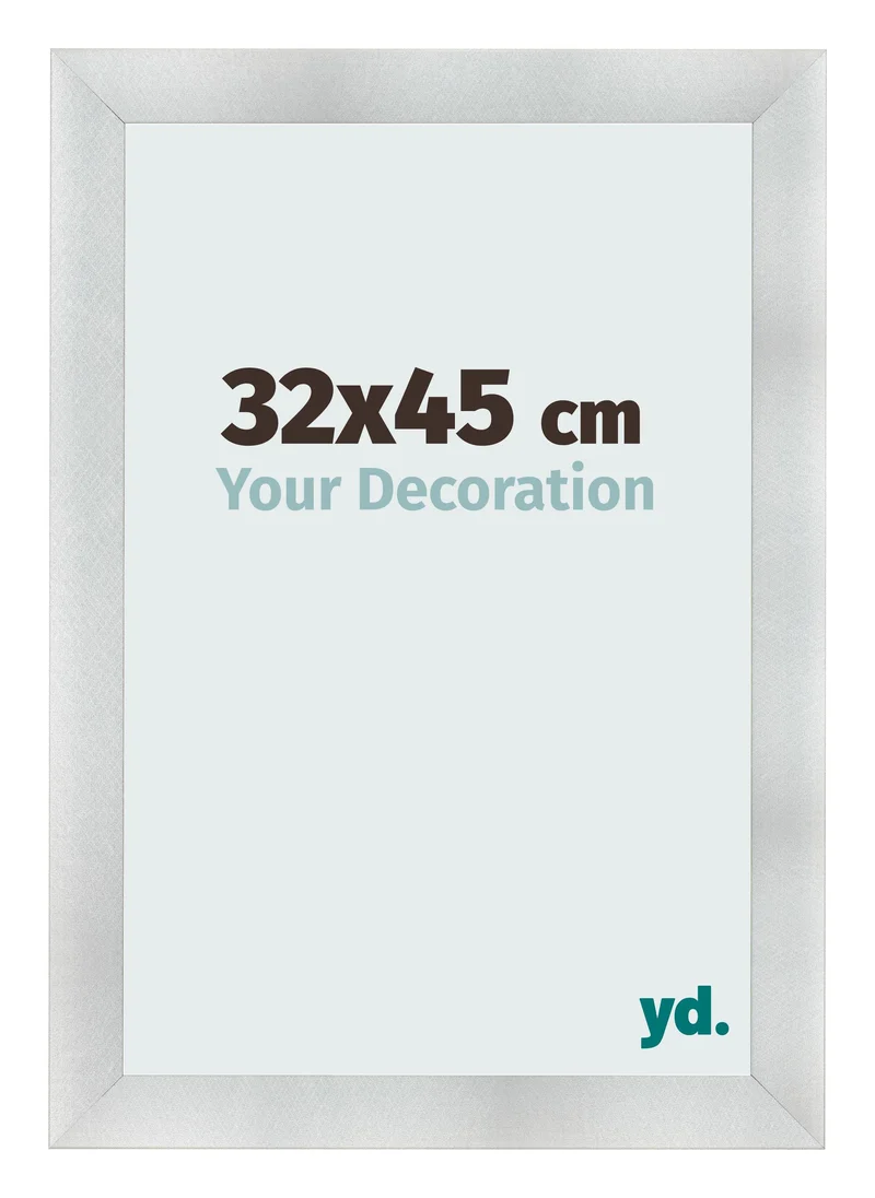 Bilderrahmen 32x45 cm - Aluminium Gebürstet - MDF - Pisa