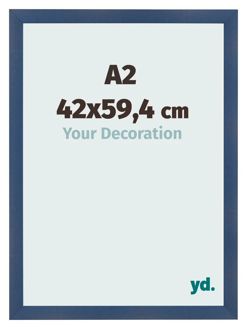 Bilderrahmen A2 - 42x59,4 cm - Dunkelblau Gewischt - MDF - Pisa