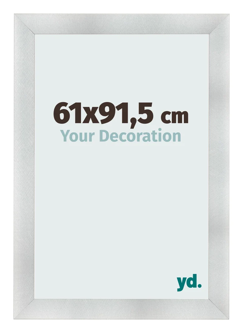 Bilderrahmen 61x91,5 cm - Aluminium Gebürstet - MDF - Pisa