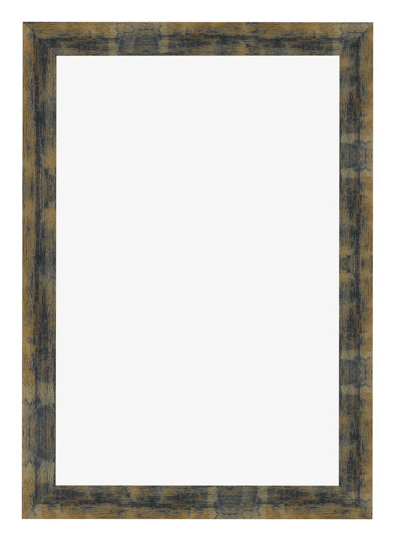 Bilderrahmen 60x90 cm - Blau Gold Meliert - MDF - Pisa