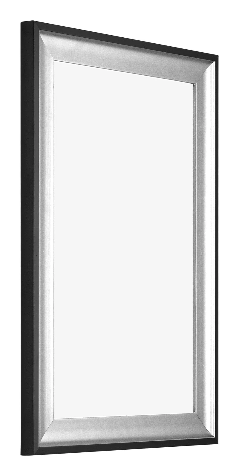 Bilderrahmen 32x45 cm - Schwarz Silber Poliert - Holz - Birmingham