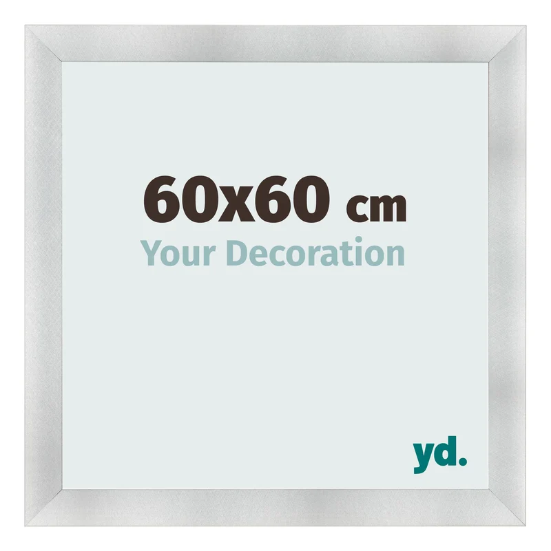 Bilderrahmen 60x60 cm - Aluminium Gebürstet - MDF - Pisa