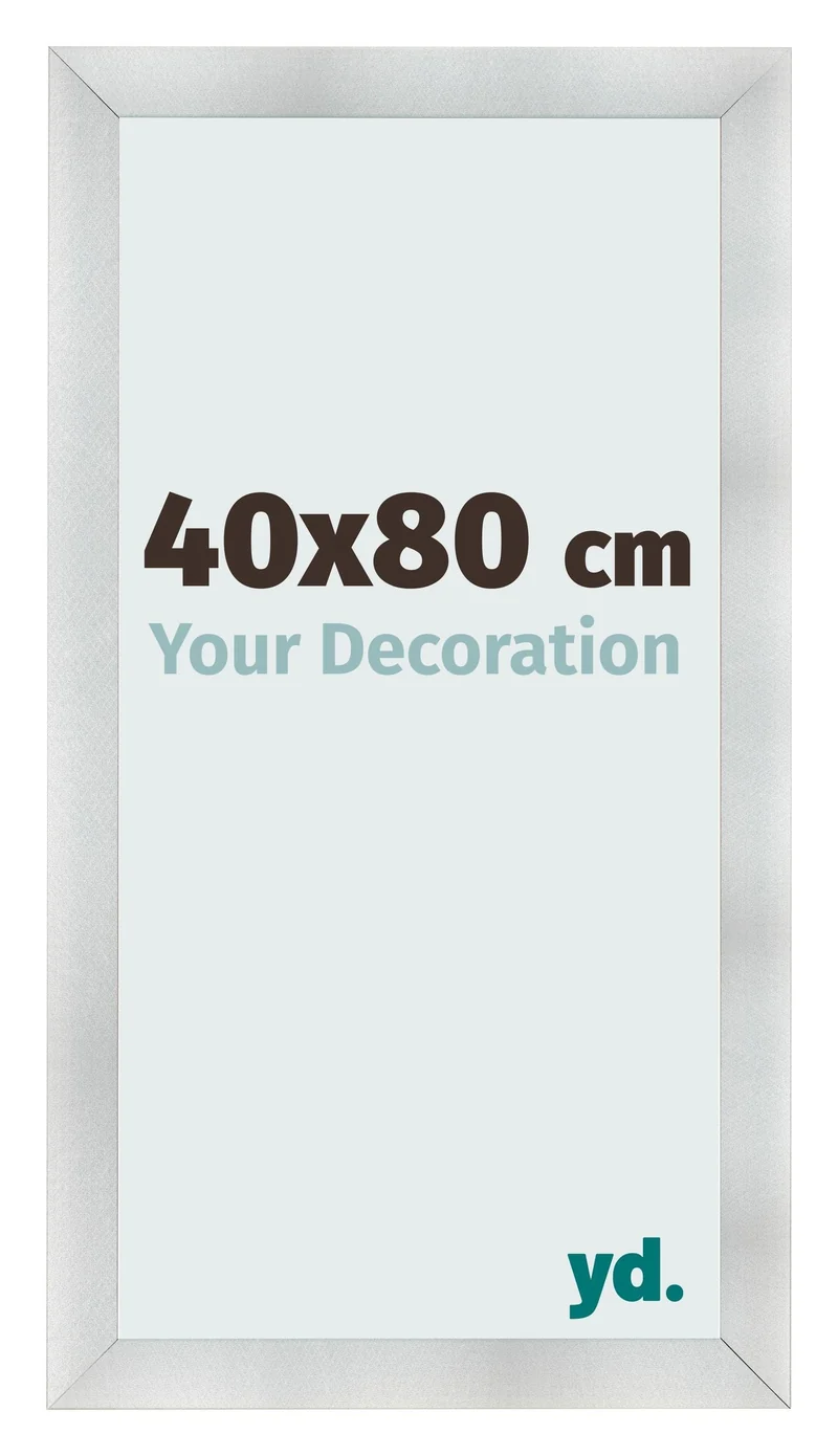 Bilderrahmen 40x80 cm - Aluminium Gebürstet - MDF - Pisa