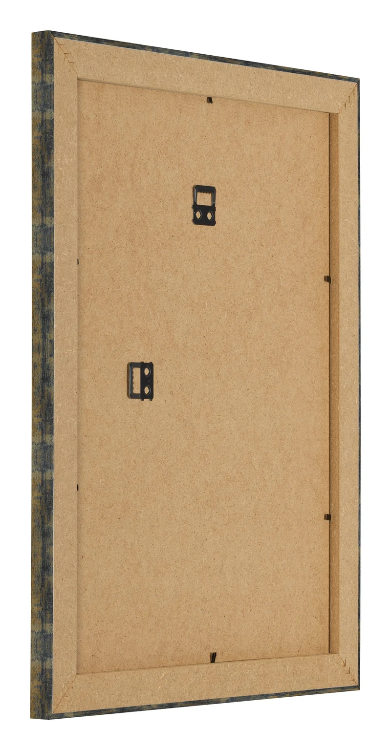 Bilderrahmen 45x60 cm - Blau Gold Meliert - MDF - Pisa