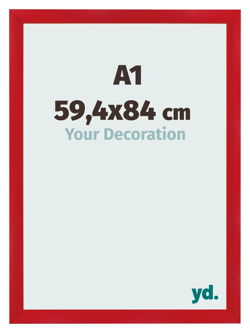 Bilderrahmen A1 - 59,4x84 cm - Rot - MDF - Pisa