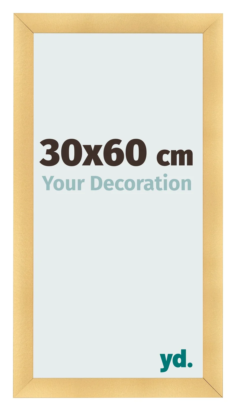 Bilderrahmen 30x60 cm - Gold Matt - MDF - Pisa
