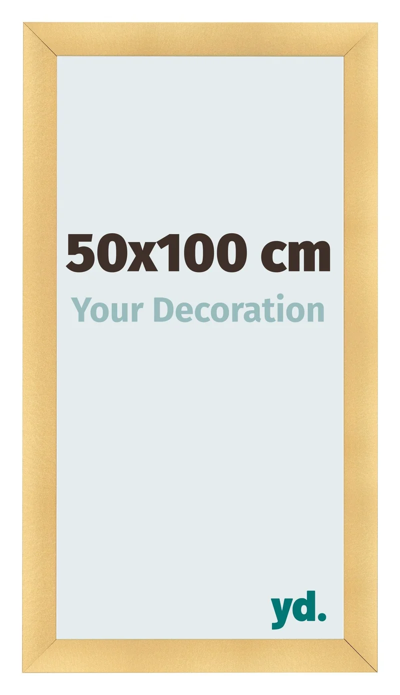 Bilderrahmen 50x100 cm - Gold Matt - MDF - Pisa