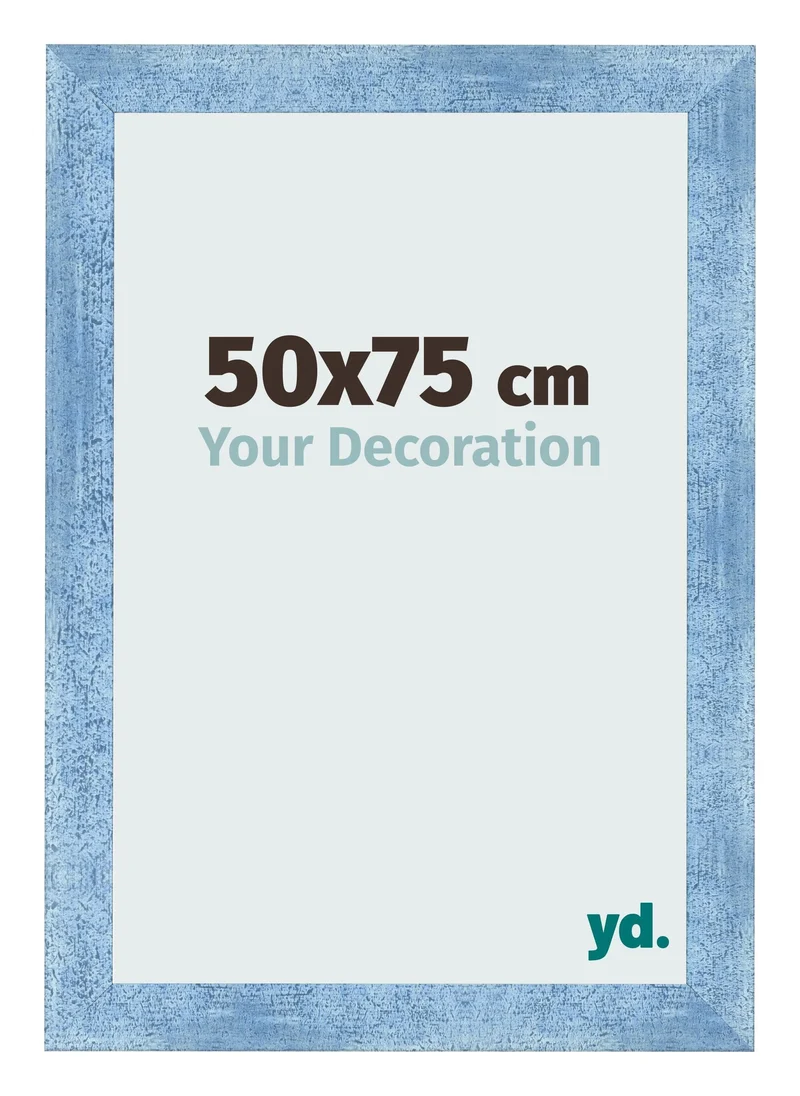 Bilderrahmen 50x75 cm - Hellblau Gewischt - MDF - Pisa