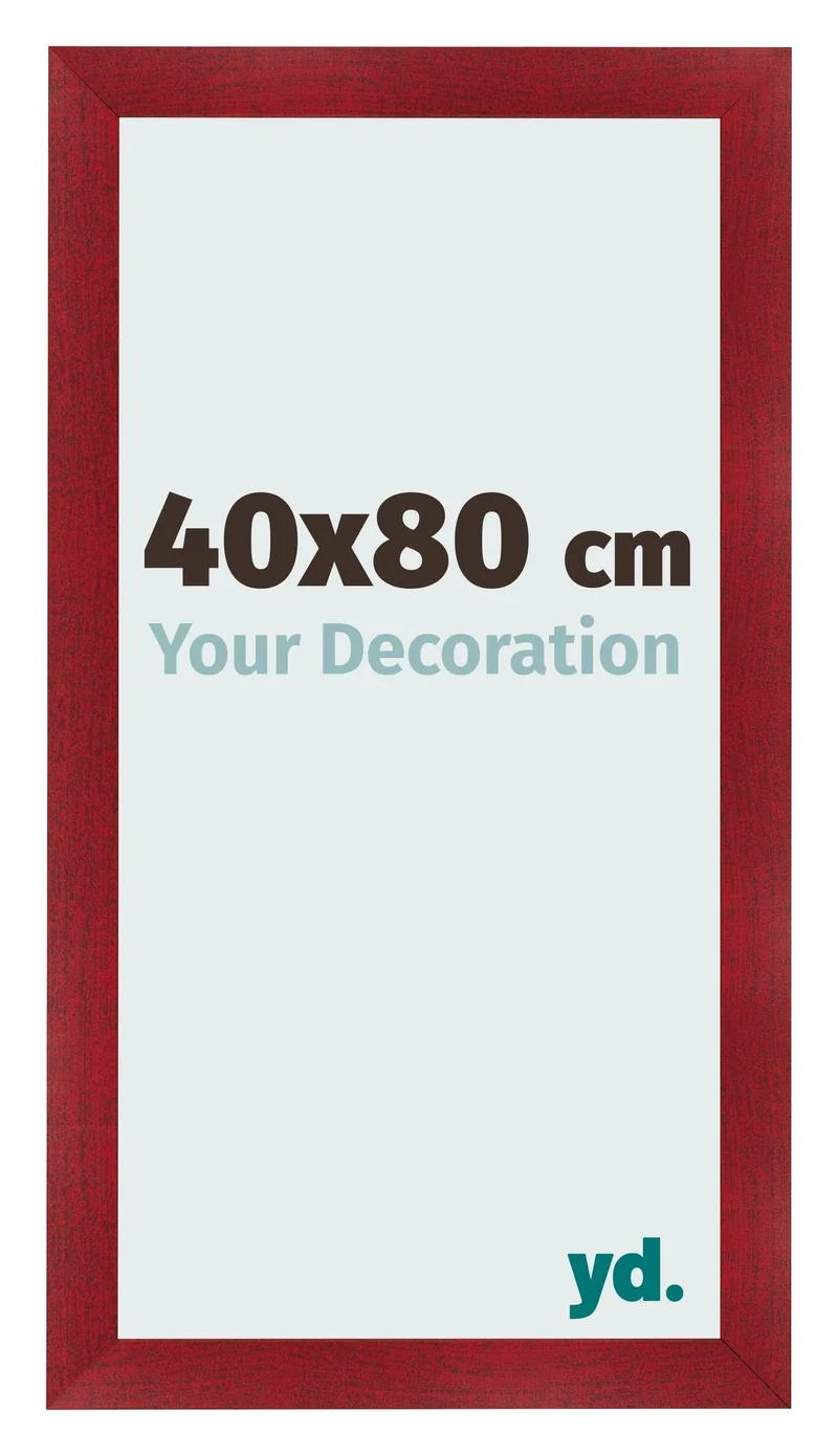 Bilderrahmen 40x80 cm - Weinrot Gewischt - MDF - Pisa