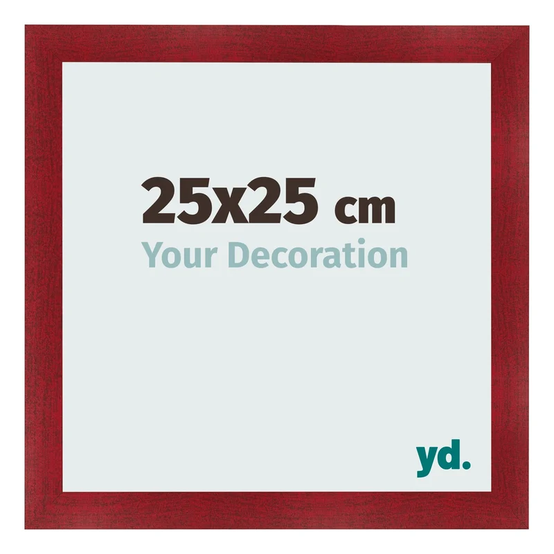 Bilderrahmen 25x25 cm - Weinrot Gewischt - MDF - Pisa