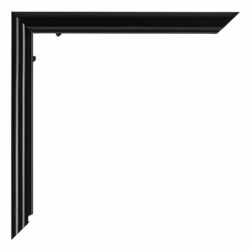 Bilderrahmen 50x100 cm - Schwarz Hochglanz - Kunststoff - Bordeaux