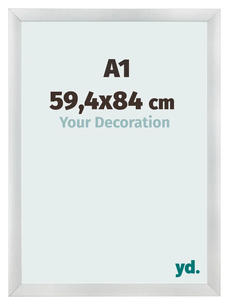 Bilderrahmen A1 - 59,4x84 cm - Silber Matt - MDF - Pisa