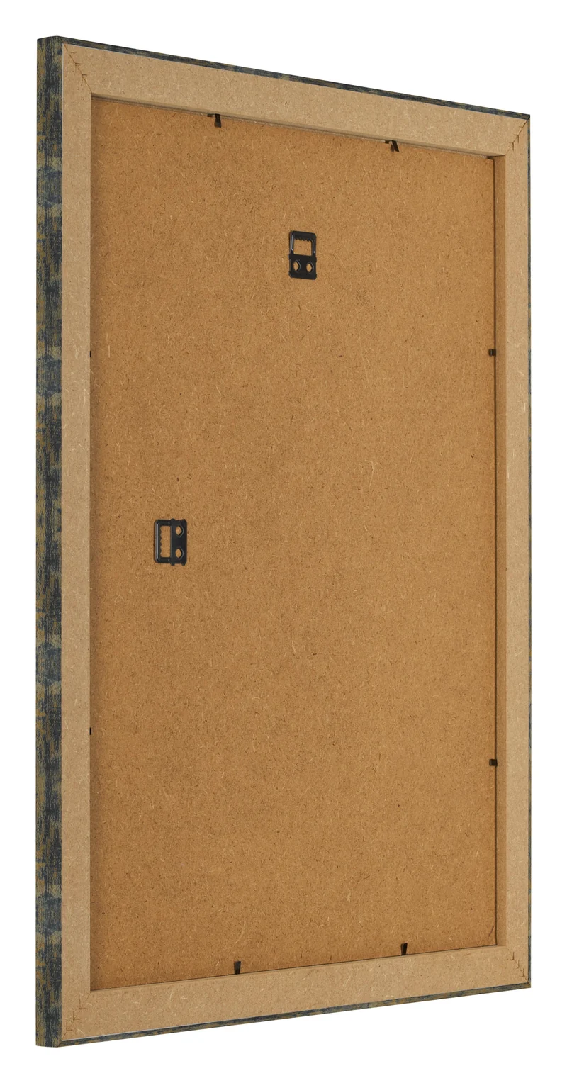 Bilderrahmen 28x35 cm - Blau Gold Meliert - MDF - Pisa