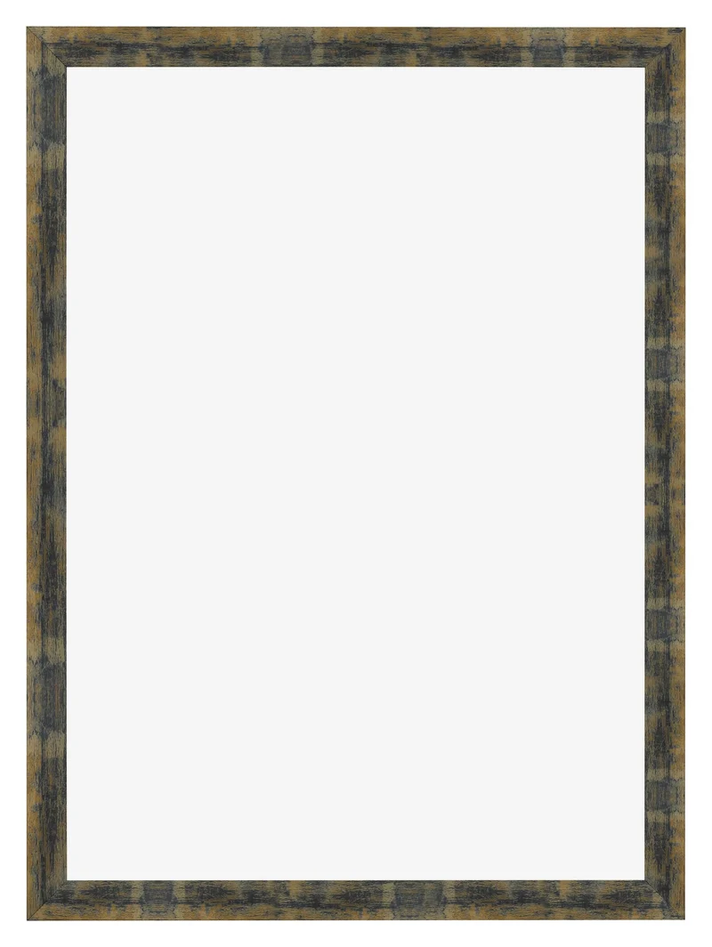 Bilderrahmen 25x35 cm - Blau Gold Meliert - MDF - Pisa