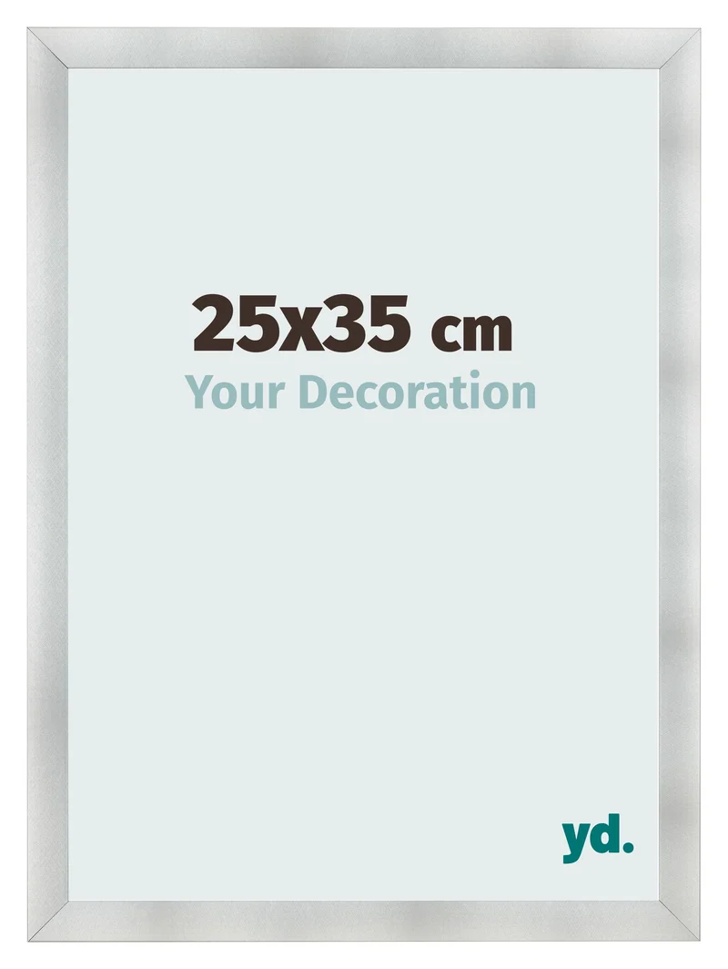 Bilderrahmen 25x35 cm - Aluminium Gebürstet - MDF - Pisa