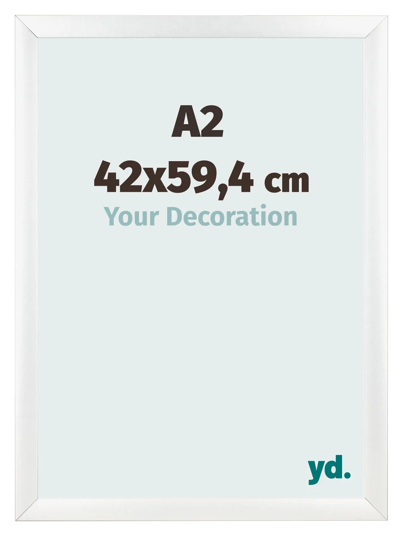 Bilderrahmen A2 - 42x59,4 cm - Weiß Matt - MDF - Pisa