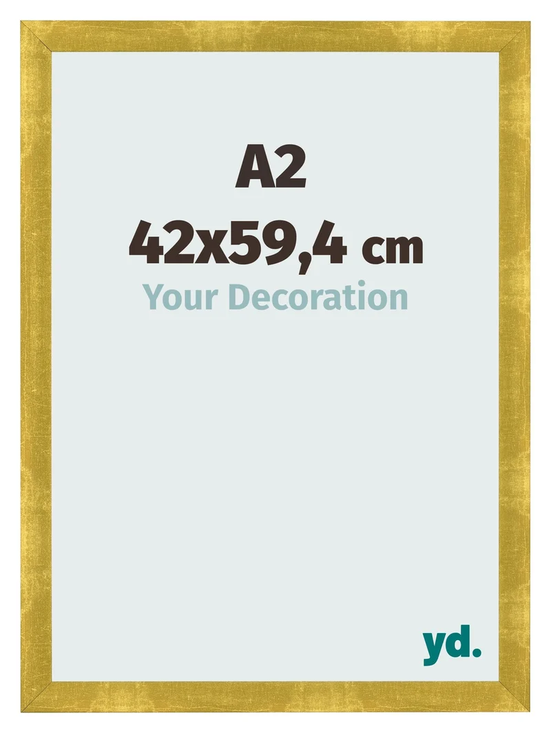 Bilderrahmen A2 - 42x59,4 cm - Gold Vintage - MDF - Pisa