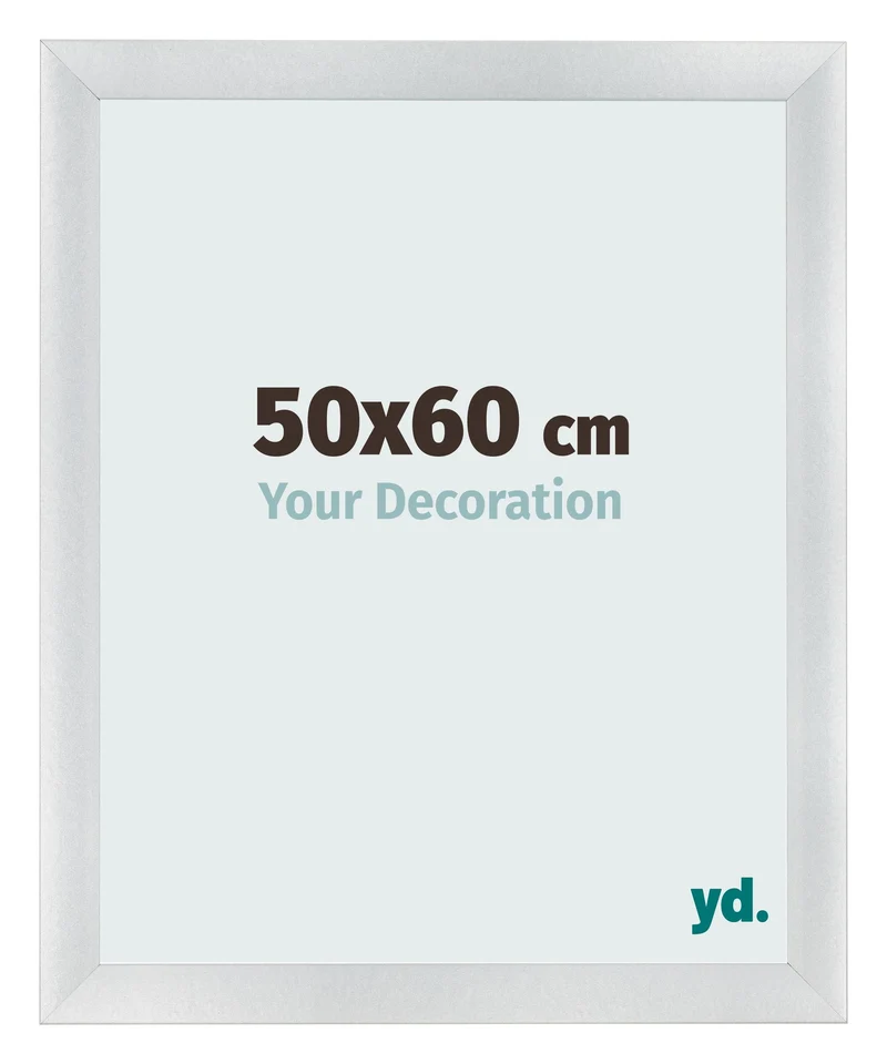 Bilderrahmen 50x60 cm - Silber Matt - MDF - Pisa