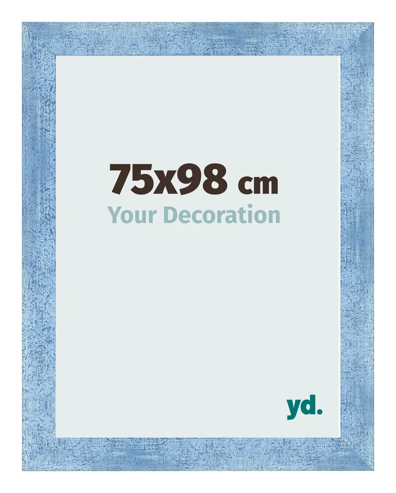 Bilderrahmen 75x98 cm - Hellblau Gewischt - MDF - Pisa