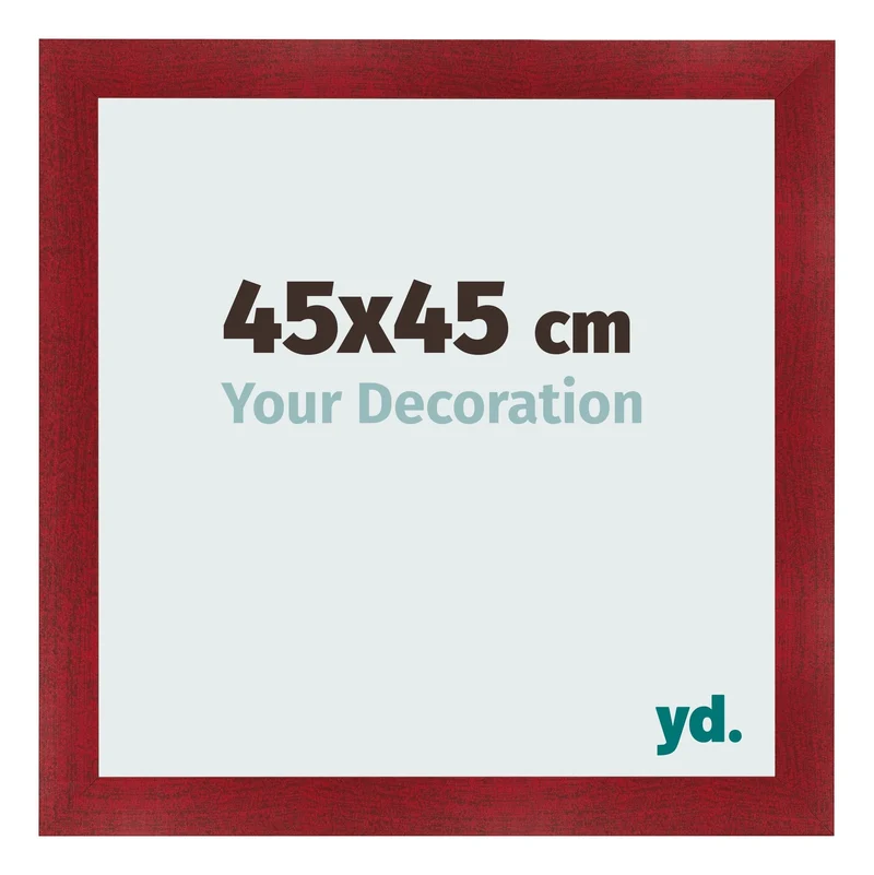 Bilderrahmen 45x45 cm - Weinrot Gewischt - MDF - Pisa
