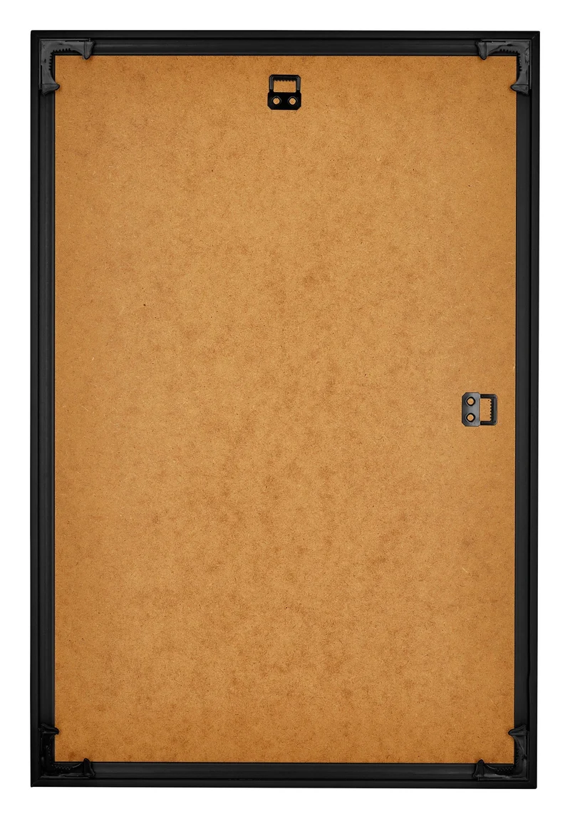 Bilderrahmen 50x75 cm - Schwarz Hochglanz - Kunststoff - Bordeaux